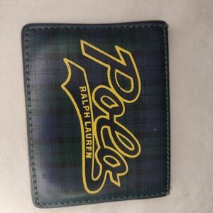 Polo Ralph Lauren  Tartan Logo Leather Wallet  VINTAGE The Polo Ralph Lauren Tar